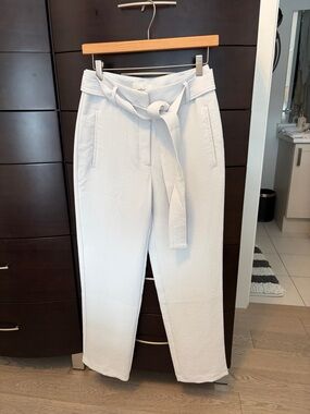 Wilfred Light Gray/ice blue Tie-Waist Button- pants